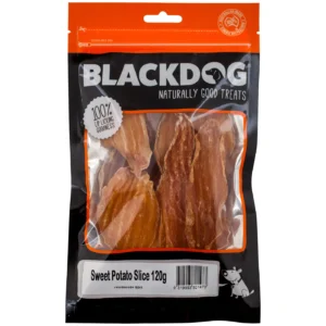 black dog sweet potato slice